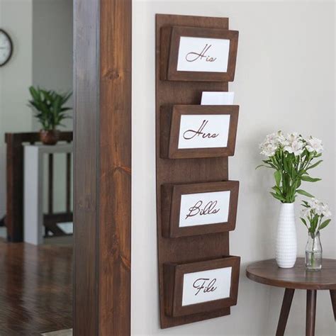 hanging wall mail organizer|wall mounted mail organizer.